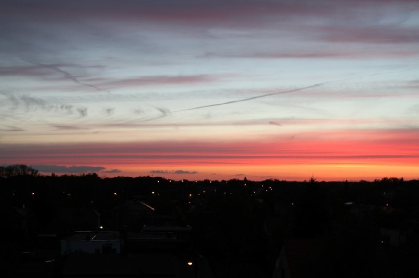 Tak wyglądał dziś zachód słońca nad Wolsztynem
