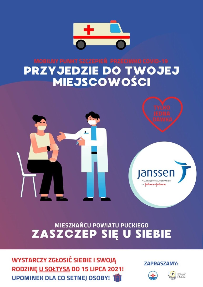 Powiat pucki: szczepienia. Starostwo w Pucku i Szpital Pucki uruchamiają Mobilny Punkt Szczepień przeciwko COVID-19. Jak skorzystać?