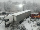 Atak zimy w Śląskim. Drogi zakorkowane, liczne kolizje, opóźnione pociągi i autobusy [ZDJĘCIA]