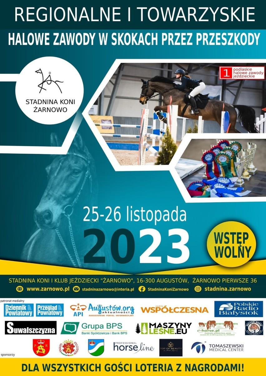 ŻarnowoCUP, czyli pierwsze podlaskie halowe, regionalne zawody jeździeckie w skokach przez przeszkody już w najbliższy weekend 