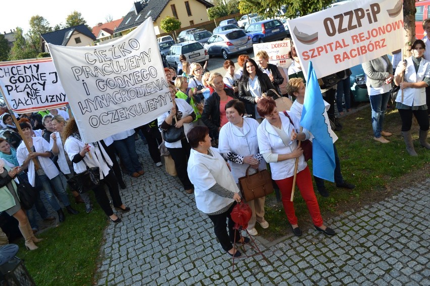 Strajk pielęgniarek w Raciborzu 12 maja
