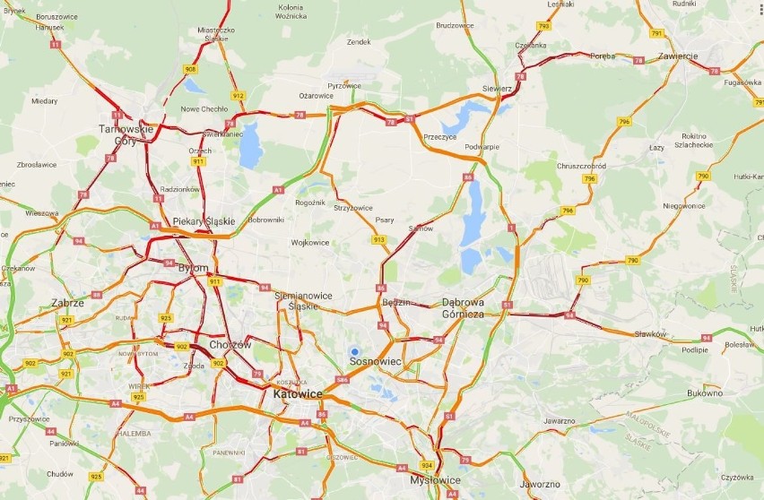 Śląskie: To był paraliż drogowy! 270 kolizji, olbrzymie korki... [ZDJĘCIA]