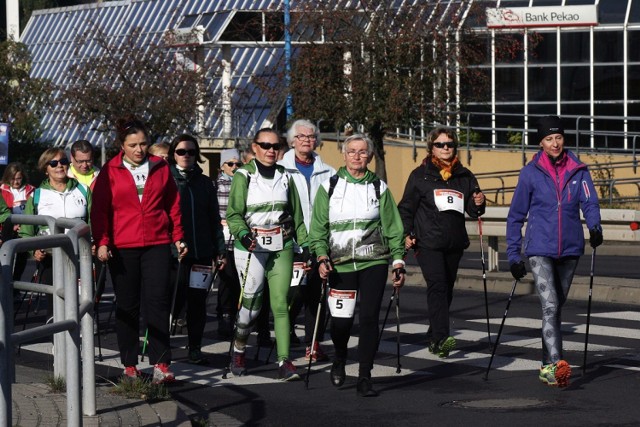 Bezpłatne zajęcia Nordic Walking w legnickim Parku Miejskim.