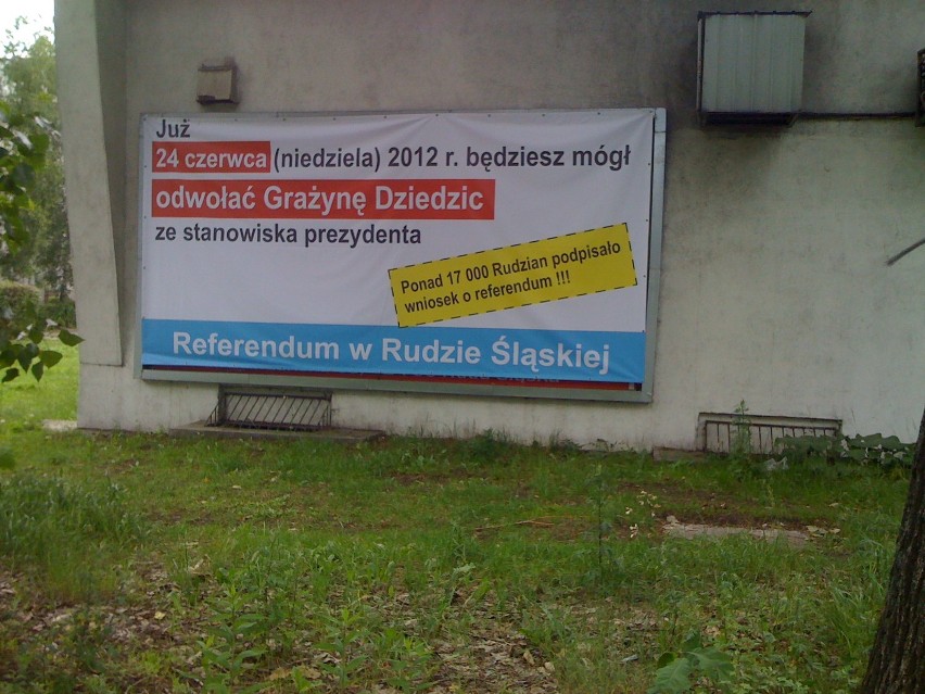 Referendum w Rudzie Śląskiej: na ulicach miasta ruszyła kampania. Są bilboardy