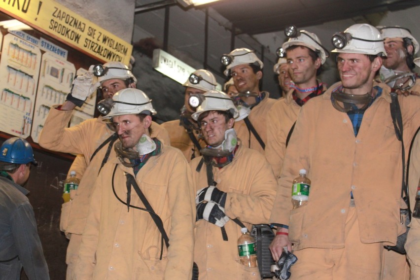 Siatkarze Jastrzębskiego Węgla w kopalni Borynia [ZDJĘCIA]