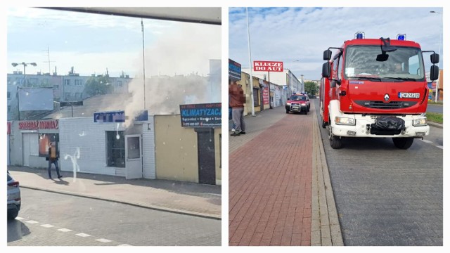 Pożar na Okrzei we Włocławku