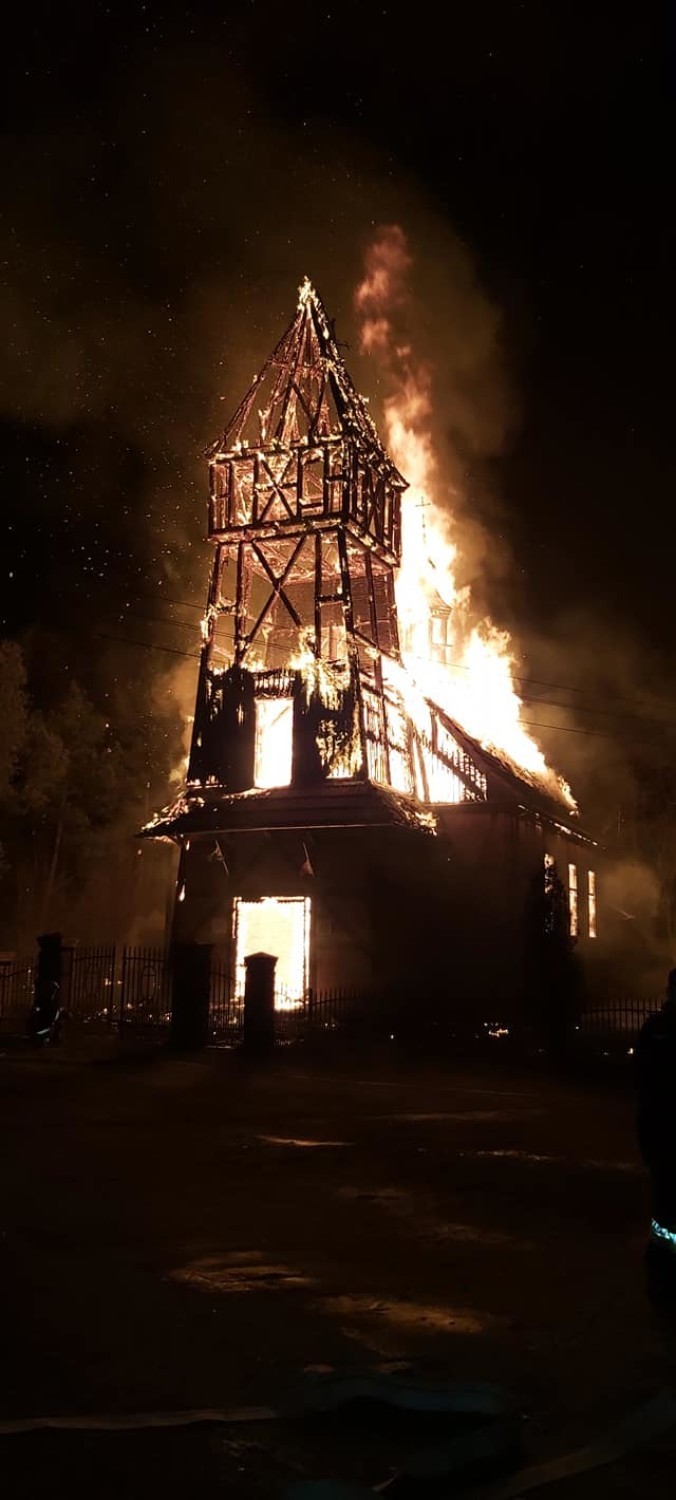 Pożar kościoła pw św. Józefa w Kasparusie [31.12.2020] 