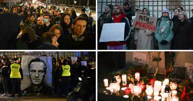 Spontaniczna manifestacja po śmierci Nawalnego.