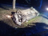Wypadek w Hopowie - samochód dachował w rowie! Na szczęście bez osób rannych!
