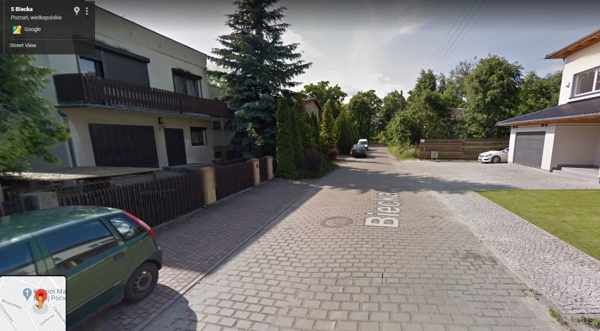 W Poznaniu ulica Bieckę znajdziemy na ogromny osiedlu domów...