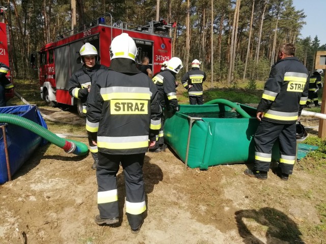 Strażacy ochotnicy z gminy Blizanów szkolili się na wypadek pożaru lasu