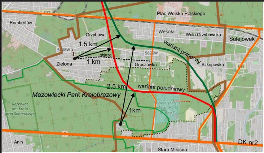 Analiza wariantów trasy S17 przez dzielnice