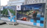 Przebudowa centrum Katowic: wizualizacje na ogrodzeniach placów budowy ZDJĘCIA
