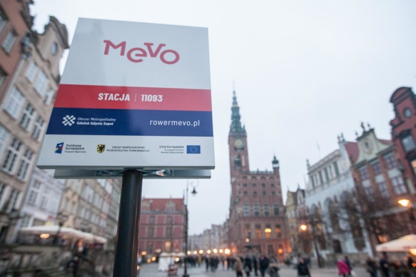 Stacje roweru metropolitalnego Mevo w Gdańsku