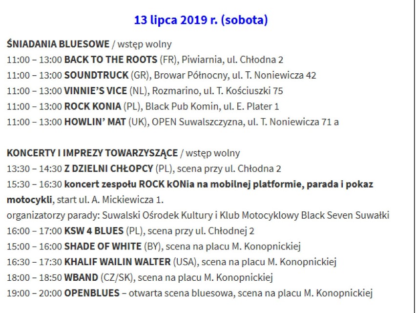 Suwałki Blues Festival 2019. Rozpoczyna się święto fanów bluesa [PROGRAM]