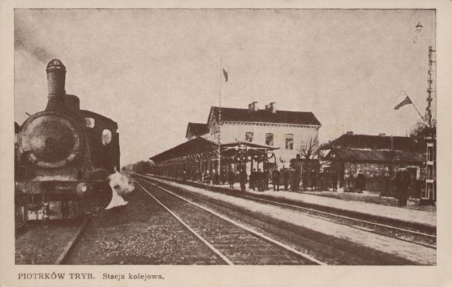 Tak wyglądała piotrkowska stacja kolejowa z początku XX wieku