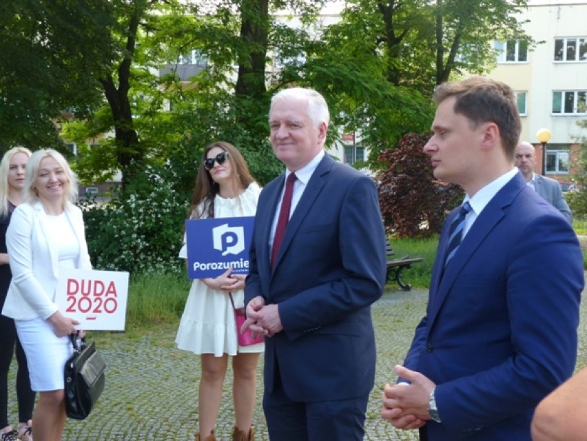 Wybory prezydenckie 2020: Jarosław Gowin w Radomsku zachęca do głosowania na Andrzeja Dudę