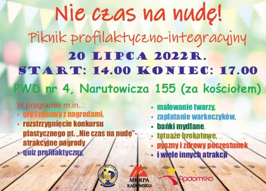 Piknik profilaktyczno–integracyjny „Nie czas na nudę” w Radomsku