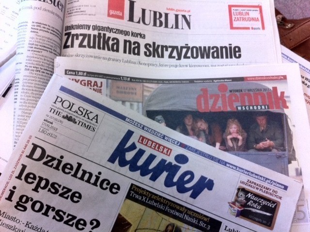 Przegląd prasy 17 września: O czym piszą gazety w Lublinie?