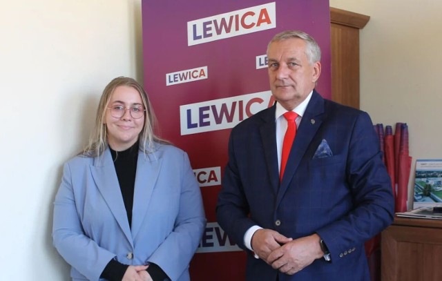 Amelia Jangas i Wiesław Szczepański, kandydaci numer 11 i 1 na liście Nowej Lewicy w okręgu kalisko-leszczyńskim