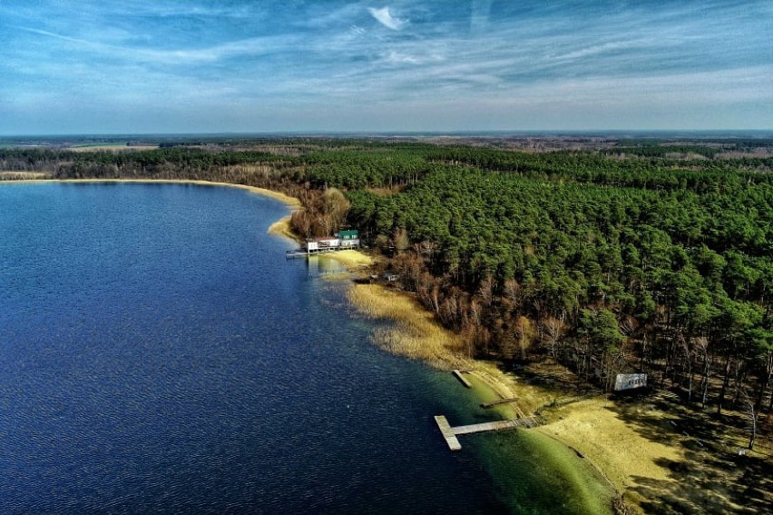 Jezioro Głębokie z bardzo wysoka