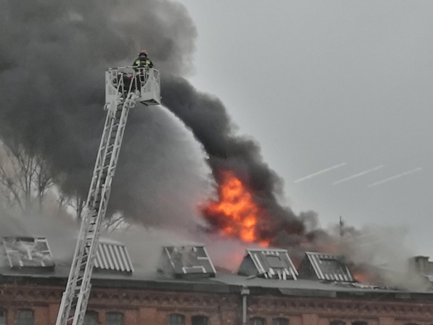 Pożar budynku produkcyjno-biurowego przy ulicy Łąkowej w...