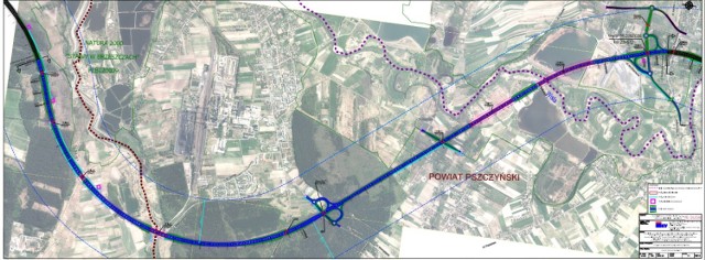 Dokładny przebieg drogi ekspresowej w wariancie „E”