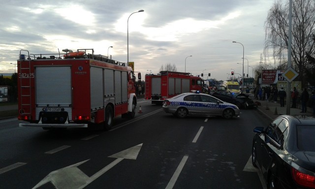 Wypadek w Kaliszu na ulicy Wrocławskiej