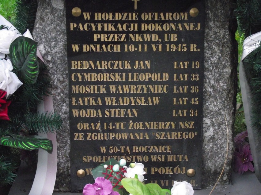 Wojsławice. Uroczystości 75. rocznicy pacyfikacji wsi Huta z uwagi na pandemię  miały symboliczny charakter