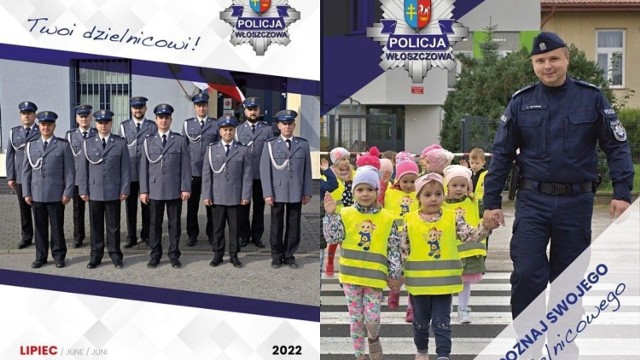 Na kartach kalendarza włoszczowskiej policji na nadchodzący rok 2022 znaleźli się dzielnicowi
