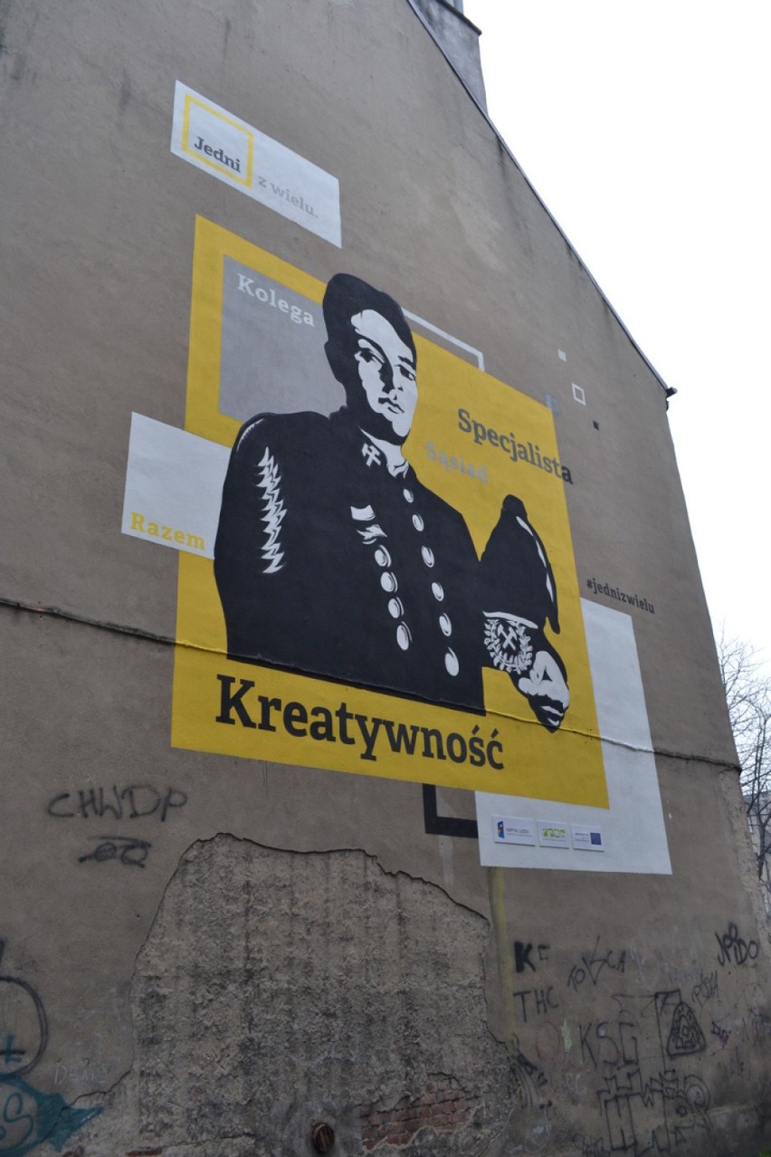 Romowie w Zabrzu. Mural na ul. Buchenwaldczyków