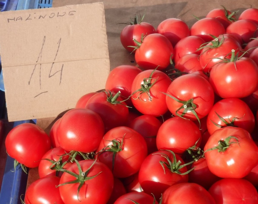Pomidory malinowe kosztowały 14 złotych za kilogram