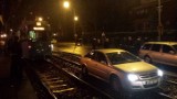 Sołacz: Nieuważny kierowca wjechał na torowisko i zablokował ruch tramwajowy