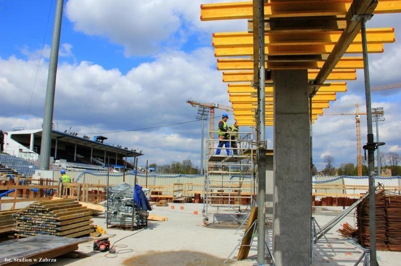 Budowa stadionu Górnika Zabrze: Parter zaczyna być widoczny [ZDJĘCIA]