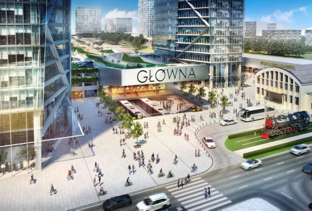 Dworzec Główny Warszawa. Centrum handlowe i dwie wieże na Placu Zawiszy