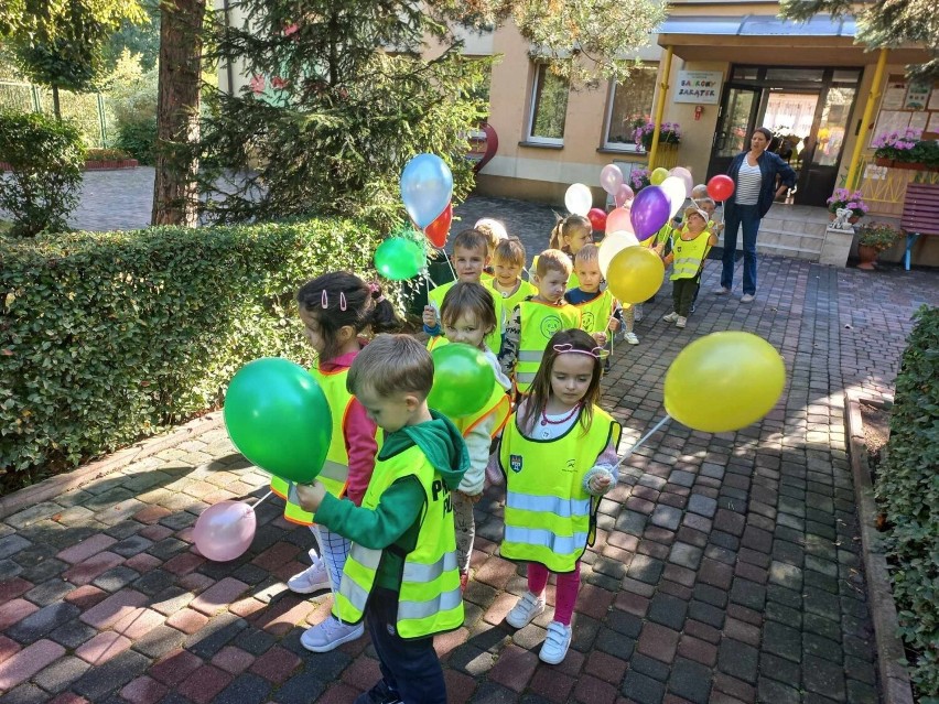 Dzień Przedszkolaka w Przedszkolu Publicznym Bajkowy Zakątek w Opatowie. Kolorowy korowód przeszedł przez miasto