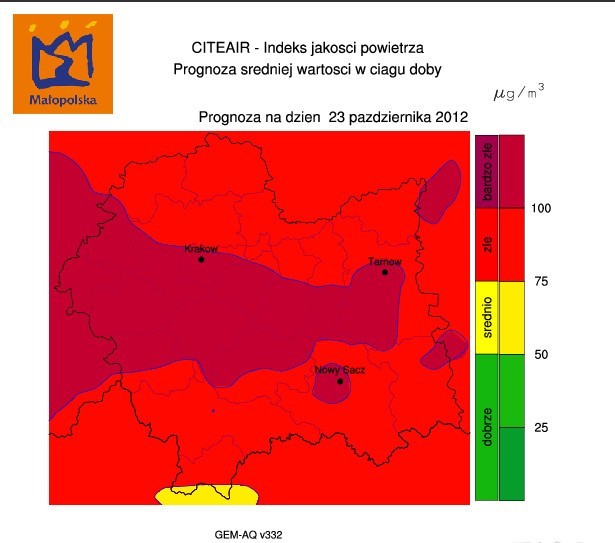 Małopolska: uwaga, fatalna jakość powietrza