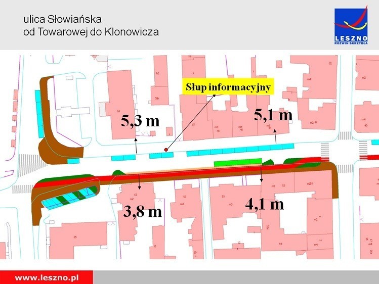 Koncepcja ścieżki rowerowej na ulicy Słowiańskiej od...
