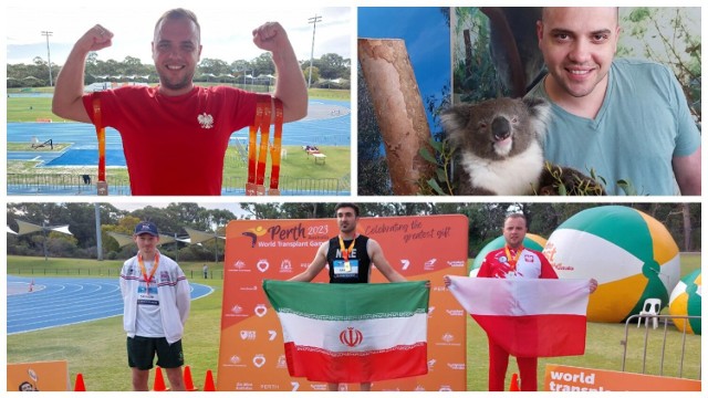 Nasz multimedalista Dawid Kajkowski na olimpiadzie w Australii.