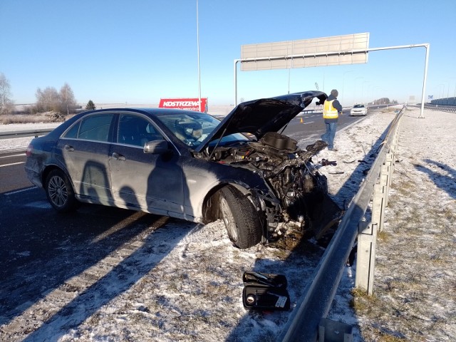 Niebezpiecznie na autostradzie A1 pod Woźnikami w święta