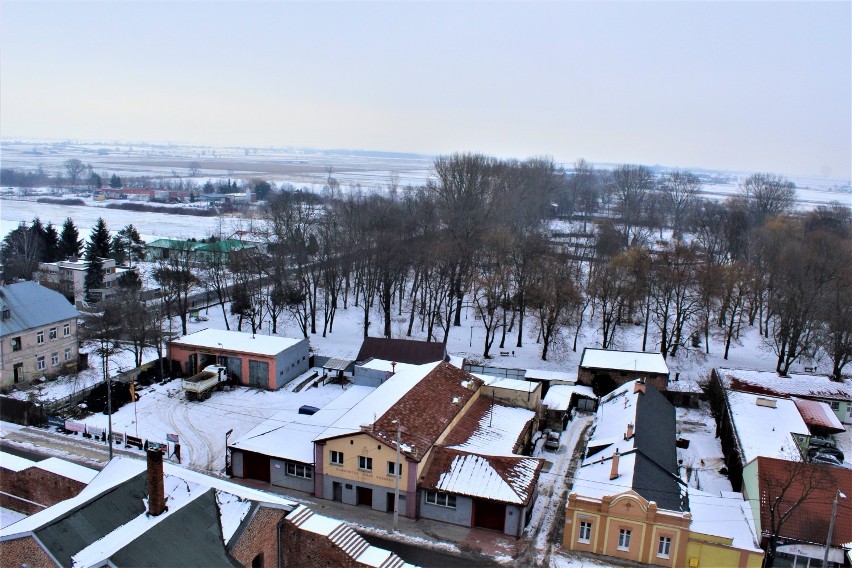 Panorama Łęczycy z zamkowej wieży