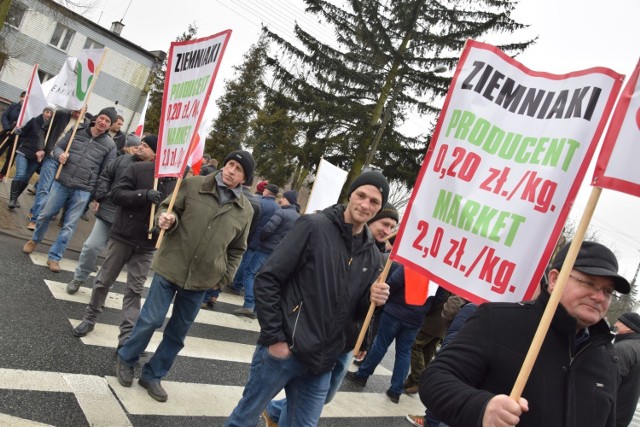 Protesty rolników w Sieradzu