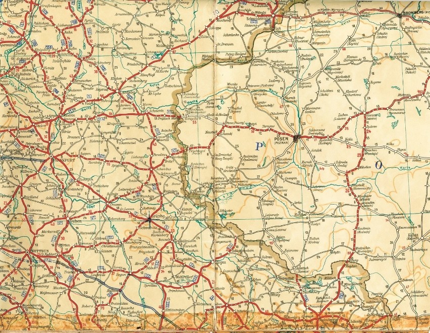 Mapa drogowa Niemiec z 1937 roku