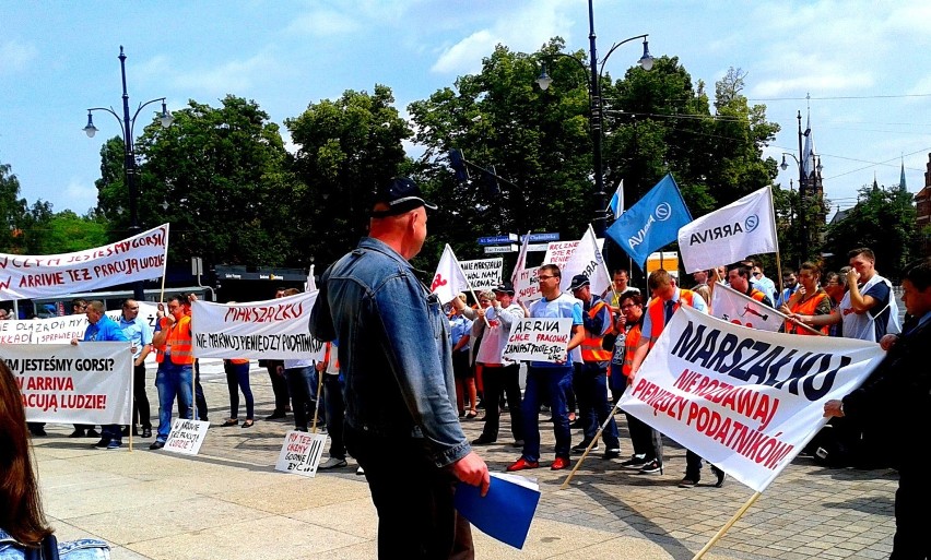 Protest pracowników Arrivy