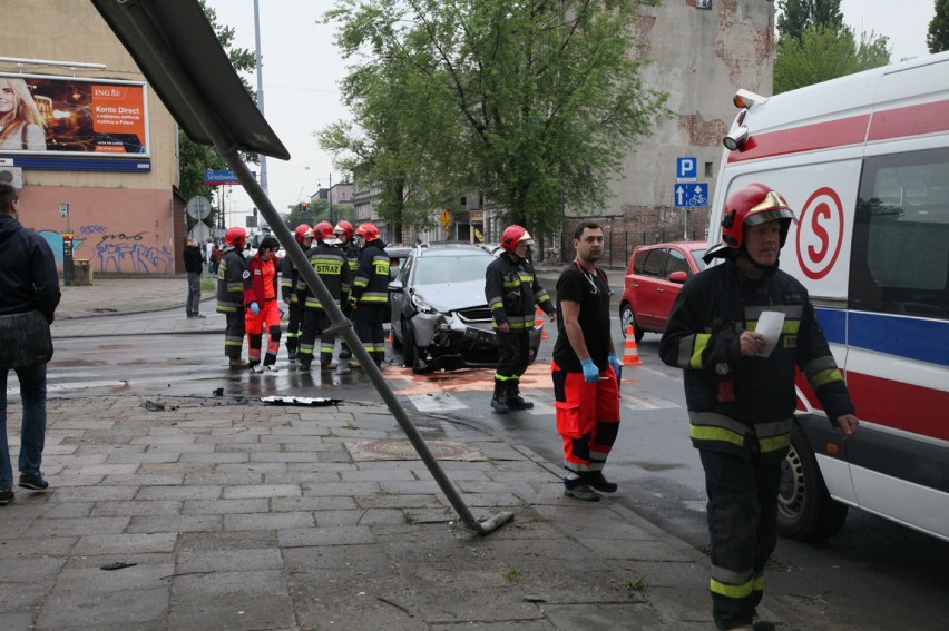 Wypadek na Żeromskiego w Łodzi