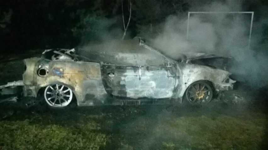 Chełmno Parcele: Pożar samochodu osobowego