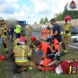 Wypadek na autostradzie w powiecie skierniewickim. Ranne 4 osoby