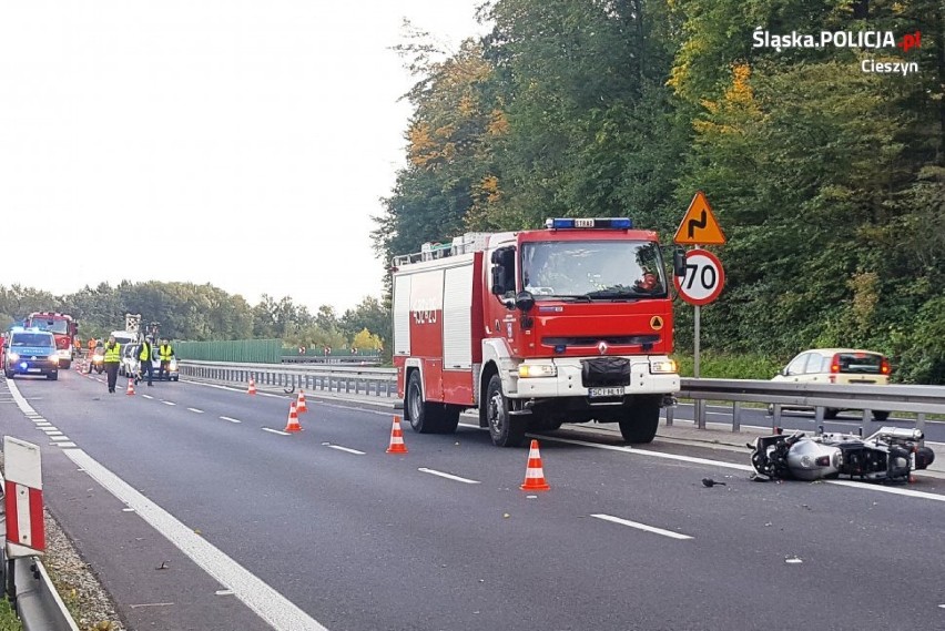 Wypadek na DK 81 w Wiślicy, zginął motocyklista. Policja wyjaśnia okoliczności tragedii. 