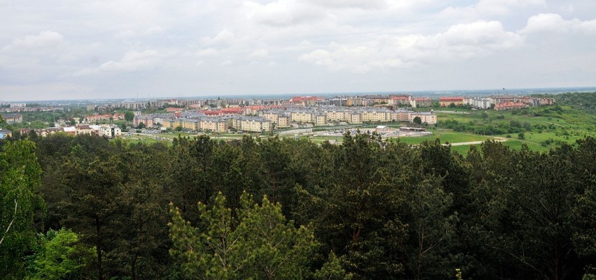 Na wzniesieniu usytuowana jest wieża widokowa, skąd roztacza...