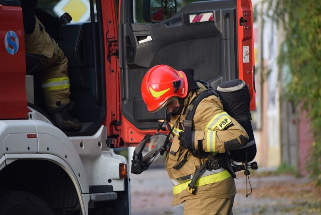Błyskawiczna akcja sieradzkich strażaków na posesji przy Żwirki i Wigury